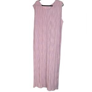 Heydari Pink Textured Sleeveless Maxi Dress Size +1 Fits US 16
